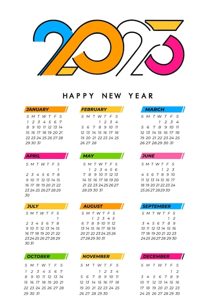 Feliz Año Nuevo 2023 Ilustración de diseño de logotipo de banner de saludo, diseño abstracto creativo y colorido