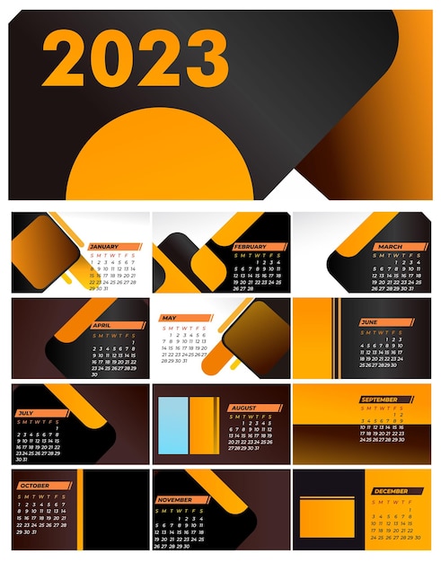 Vector feliz año nuevo 2023 ilustración de diseño de logotipo de banner de saludo, diseño abstracto creativo y colorido