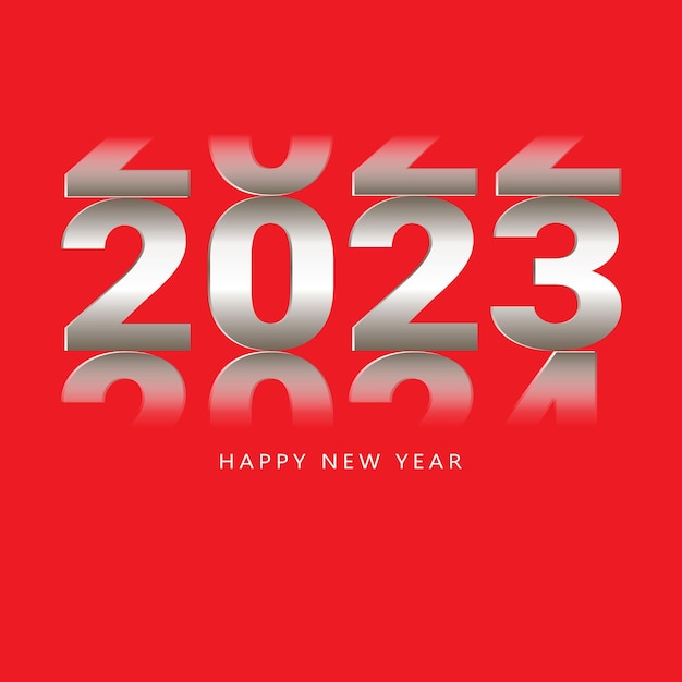 Feliz año nuevo 2023, ilustración tipográfica