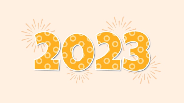 Feliz año nuevo 2023 Lindo efecto de texto editable
