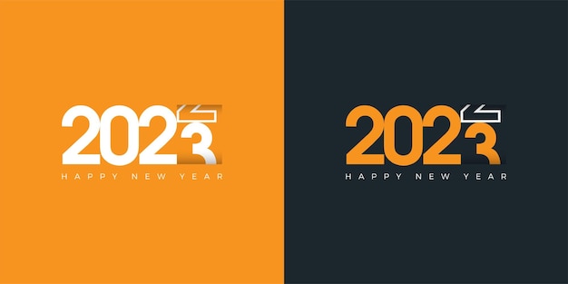 Feliz año nuevo 2023 con logo único