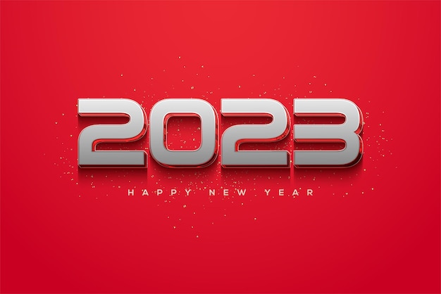 Feliz año nuevo 2023 moderno y elegante