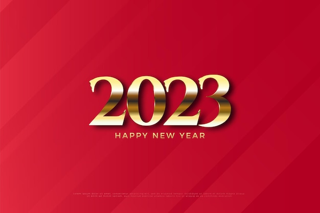 feliz año nuevo 2023 con números de color en combinación.