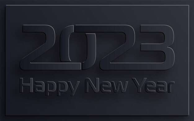 Feliz año nuevo 2023 patrón festivo sobre fondo de color