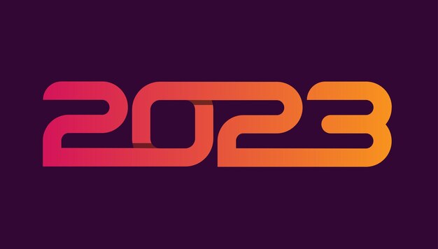 Feliz año nuevo 2023 plantilla vectorial