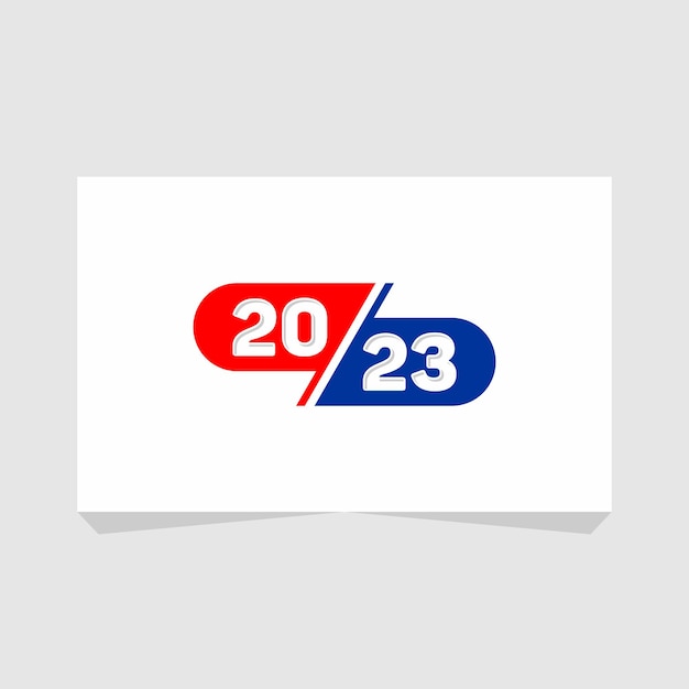 Feliz año nuevo 2023 plantilla vectorial