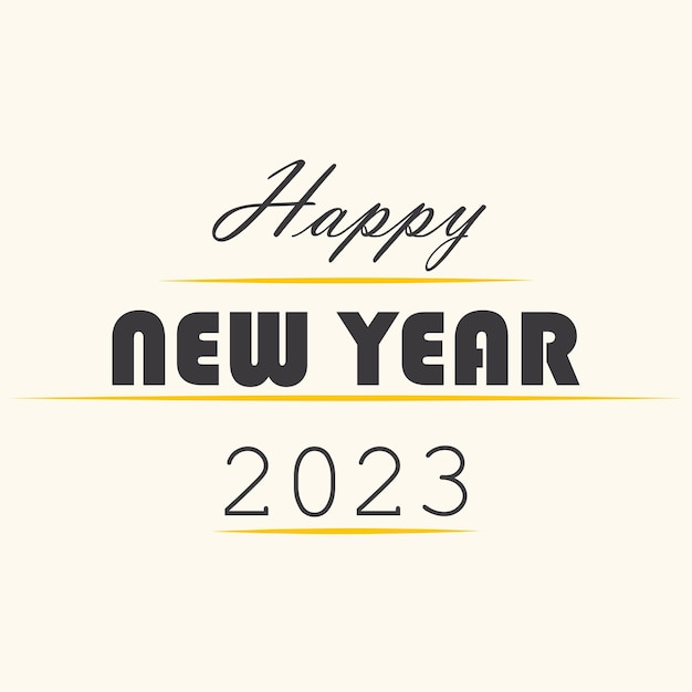 Feliz año nuevo 2023, publicación de año nuevo, fondo, fondo de año nuevo vectorial, tipografía