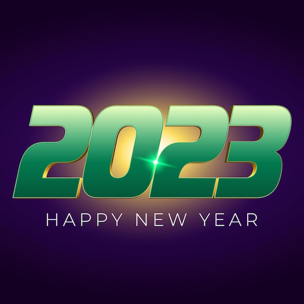 Feliz año nuevo 2023 Saludo banner logo diseño ilustración Creative 2023 año nuevo vector