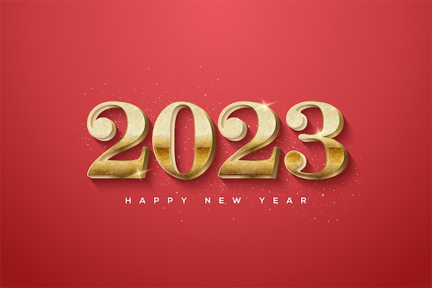 Feliz año nuevo 2023 para saludos festivos de fin de año.
