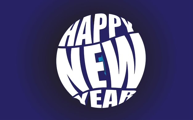 Feliz Año Nuevo 2023 Texto Tipografía Diseño Patrón Ilustración vectorial