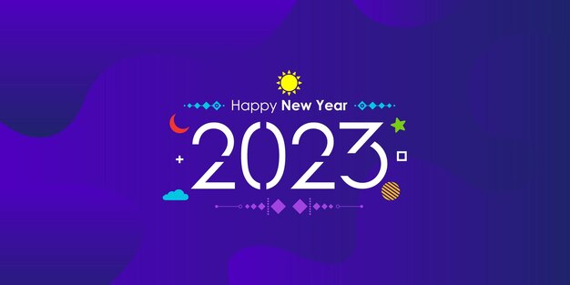 Feliz año nuevo 2023 en texto