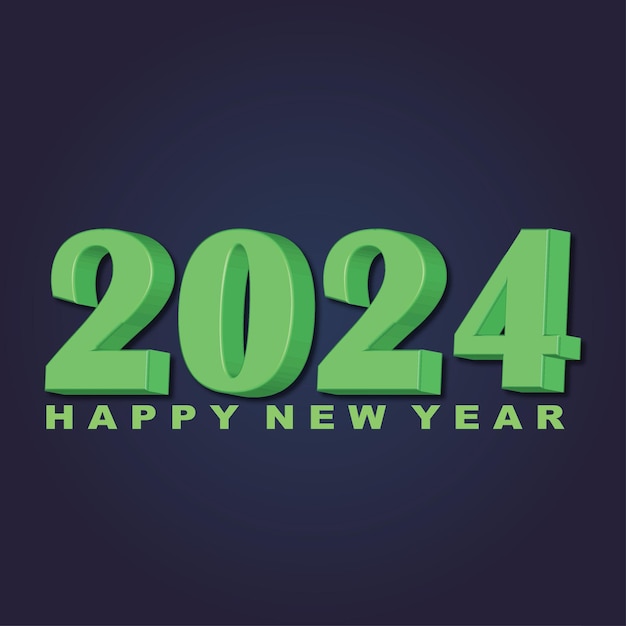 Feliz año nuevo 2024 3d moderno fondo mínimo