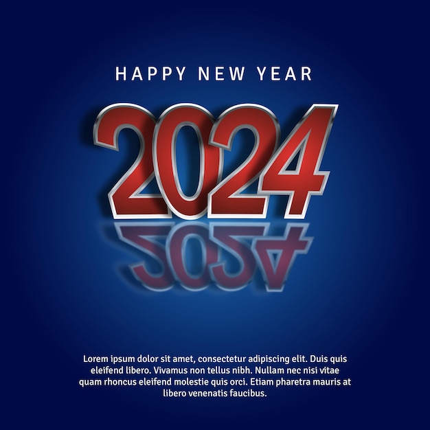 Feliz año nuevo 2024 ai imagen