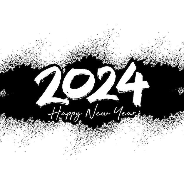 Feliz año nuevo 2024 diseño de texto Feliz año nuevo 2024 Ilustración vectorial