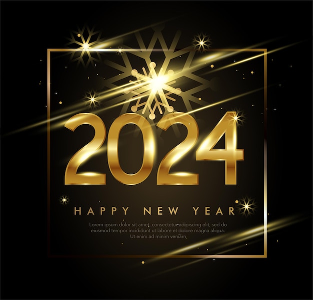 Feliz año nuevo 2024 diseño