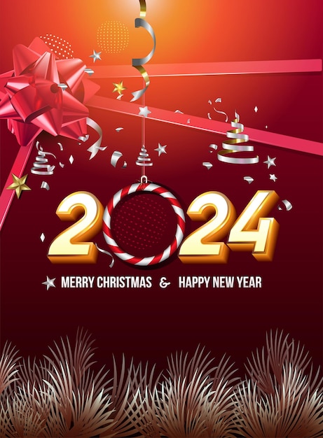 Feliz año nuevo 2024 diseño