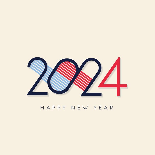 Feliz año nuevo 2024 elemento de diseño