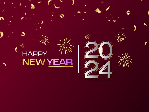 Feliz año nuevo 2024 amp Feliz Navidad Celebraciones poppers de fiesta dorados vector serpentina