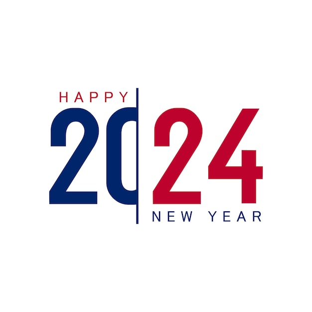 Feliz año nuevo 2024 con un fondo de diseño minimalista moderno