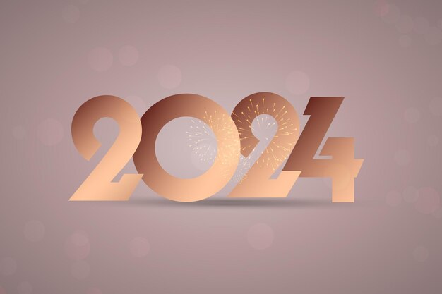 Feliz año nuevo 2024 fondo de lujo