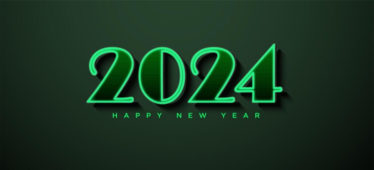feliz año nuevo 2024 ilustración de fondo