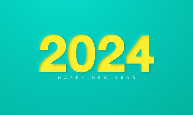 feliz año nuevo 2024 ilustración de fondo