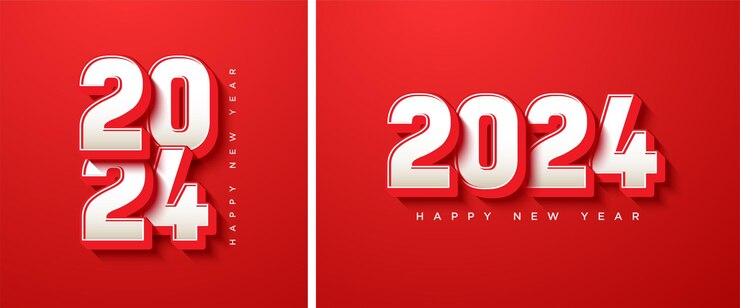 feliz año nuevo 2024 ilustración de fondo