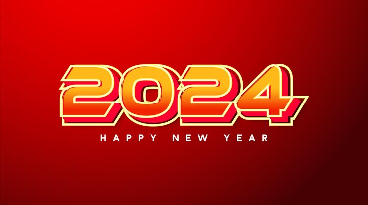 feliz año nuevo 2024 ilustración de fondo
