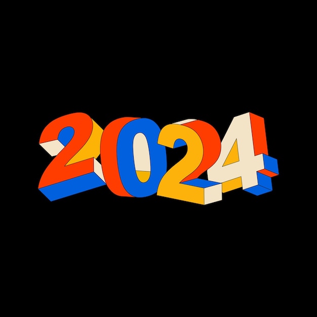 Feliz año nuevo 2024 tittle logo