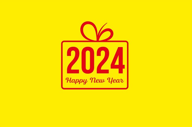 Vector feliz año nuevo 2024 vector