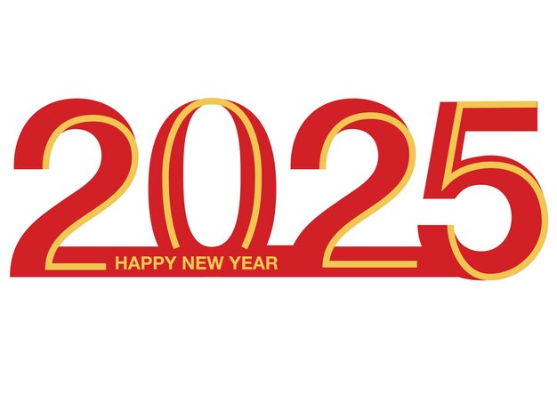 Feliz año nuevo 2025, año del signo del zodiaco de la serpiente.