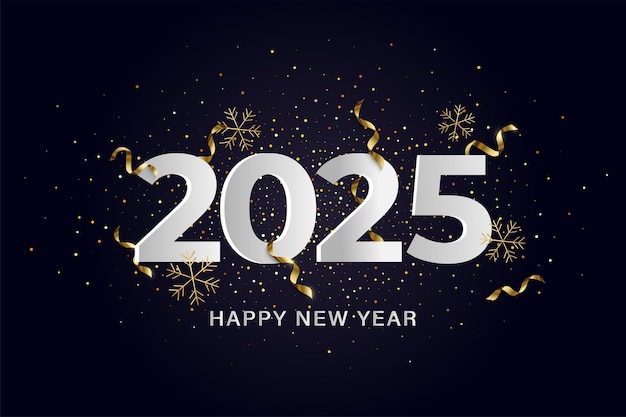 Feliz año nuevo 2025 antecedentes de celebración.