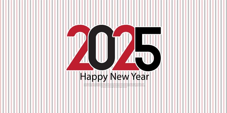 Feliz año nuevo 2025 deseos de celebración de fondo