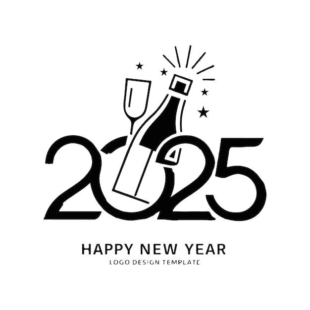 feliz año nuevo 2025 diseño de celebración