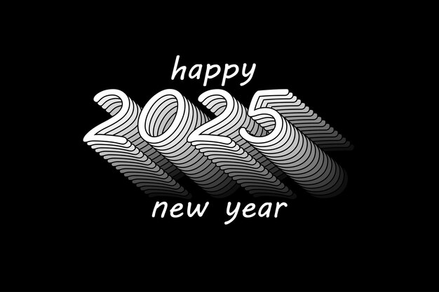 feliz año nuevo 2025 diseño de plantilla