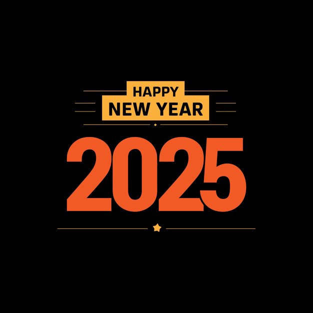 Feliz año nuevo 2025 Diseño de plantillas