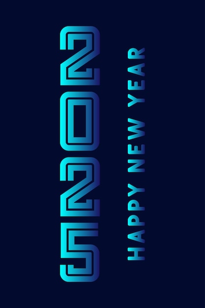 Feliz año nuevo 2025 diseño de texto para el diseño de folletos plantilla de tarjetas de cartel ilustración vectorial