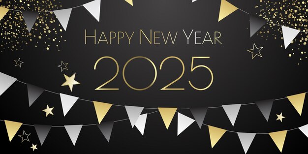 Feliz año nuevo 2025 diseño