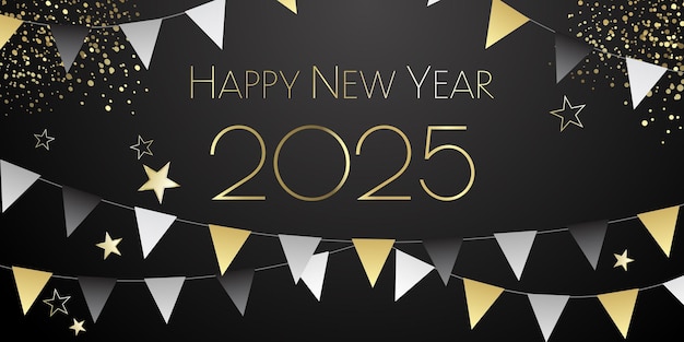 Feliz año nuevo 2025 diseño
