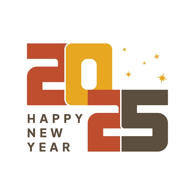 Feliz año nuevo 2025 diseño
