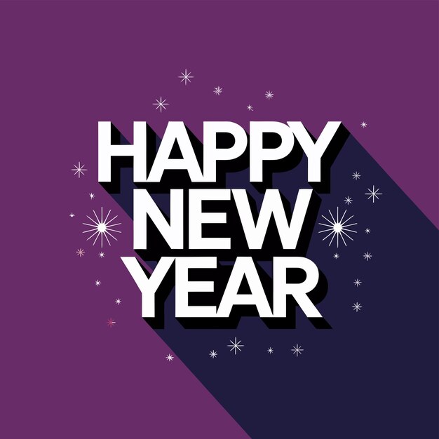 Feliz año nuevo 2025 Feliz vector de año nuevo Feliz tipografía de año Nuevo Feliz ilustración de año nuevo