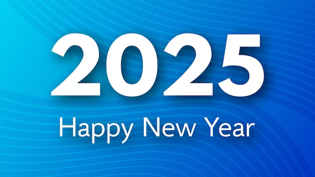Feliz año nuevo 2025 en un fondo colorido