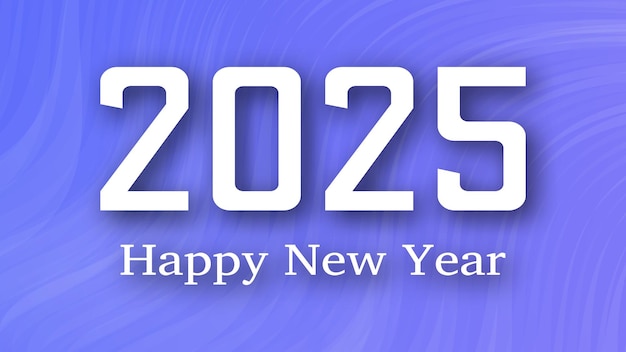 Feliz año nuevo 2025 en un fondo colorido