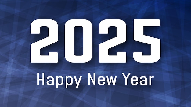 Feliz año nuevo 2025 en un fondo colorido