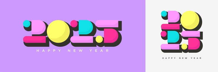 Feliz año nuevo 2025 Ilustración de fondo