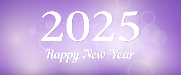 Feliz año nuevo 2025 inscripción en fondo borroso