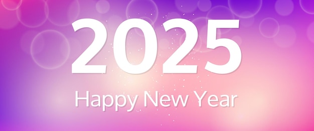 Feliz año nuevo 2025 inscripción en fondo borroso