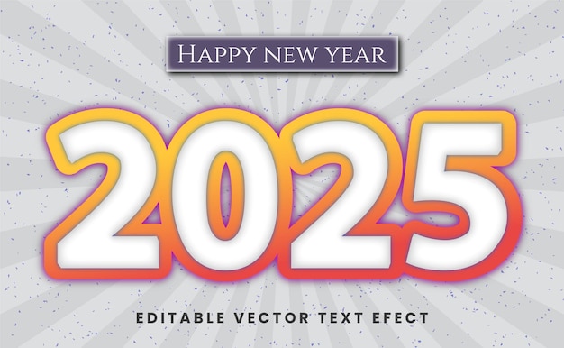 Feliz año nuevo 2025 con plantilla de post de renderizado 3D