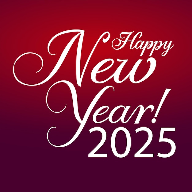 Feliz año nuevo 2025 Poster vectorial de fondo