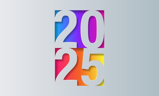 Feliz año nuevo 2025 Templo de diseño de portada de folleto o calendario de fondo vectorial